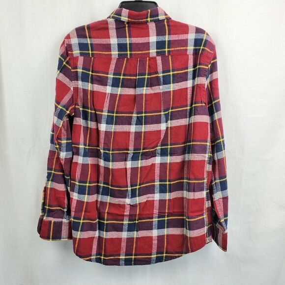 Chaps M LS Button Front Flannel Shirt, Medium - Picture 2 of 4